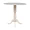 International Concepts Round 42 in Rd Dual Drop Leaf Pedestal Table, 41.5 inH, Unfinished, Ready to Finish, 42 in W, 42 in L K-42DPT-6B-2 - alternate 7